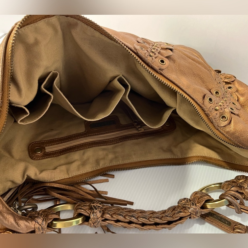 Vintage Isabella Fiore Genuine Soft Glove Leather Embellished Hand/Shoulder Bag - Picture 16 of 16